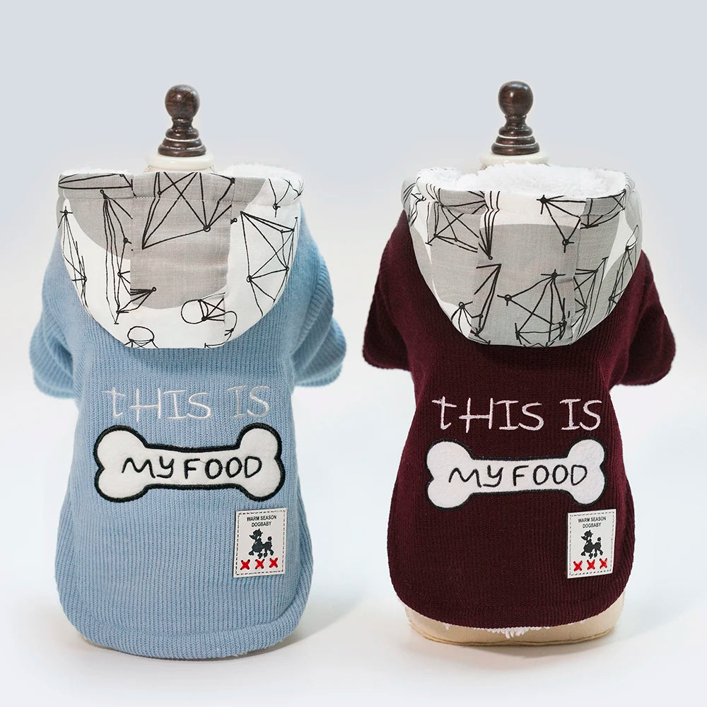 Cozy Winter Cotton Dog Jacket – Warm Hoodie for Small Dogs & Cats
