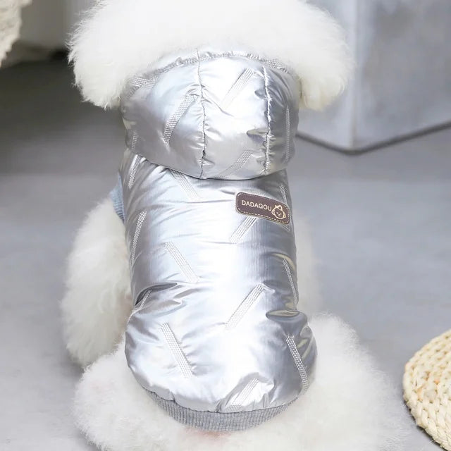 Cozy Winter Cotton Dog Jacket – Warm Hoodie for Small Dogs & Cats