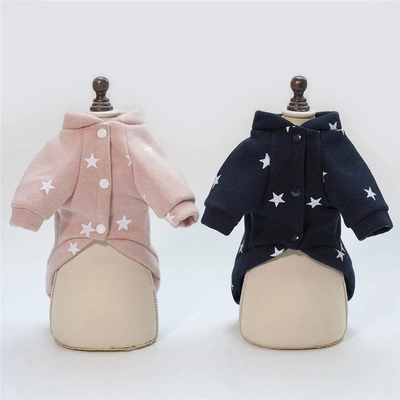 Cozy Winter Cotton Dog Jacket – Warm Hoodie for Small Dogs & Cats