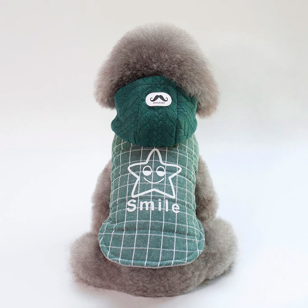 Cozy Winter Cotton Dog Jacket – Warm Hoodie for Small Dogs & Cats