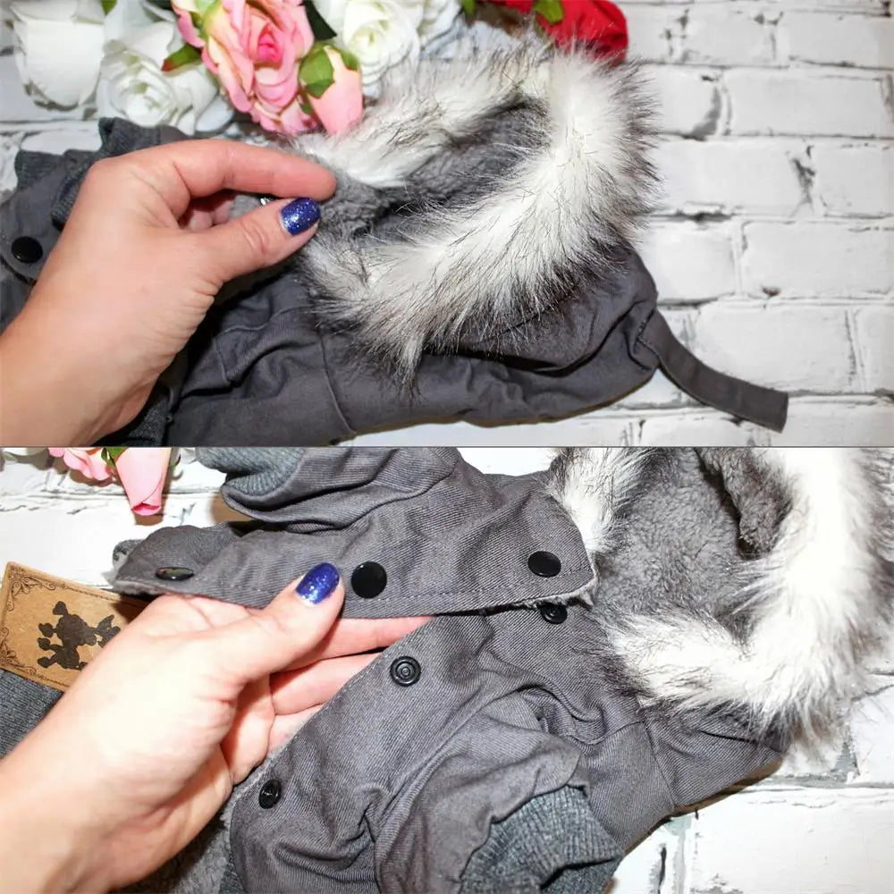 Cozy Winter Cotton Dog Jacket – Warm Hoodie for Small Dogs & Cats