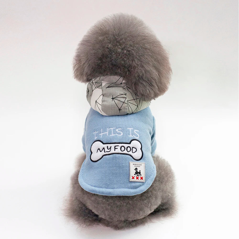 Cozy Winter Cotton Dog Jacket – Warm Hoodie for Small Dogs & Cats