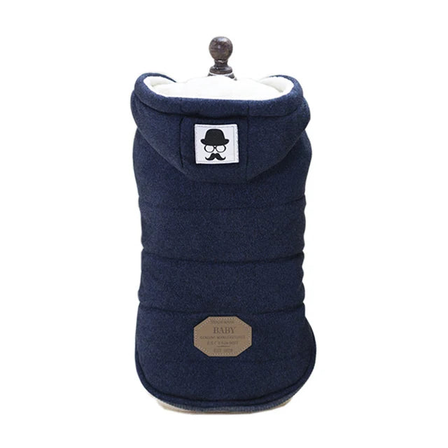 Cozy Winter Cotton Dog Jacket – Warm Hoodie for Small Dogs & Cats