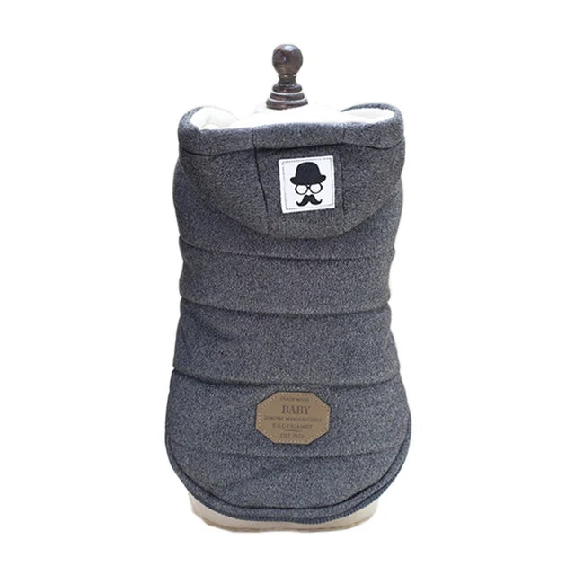 Cozy Winter Cotton Dog Jacket – Warm Hoodie for Small Dogs & Cats