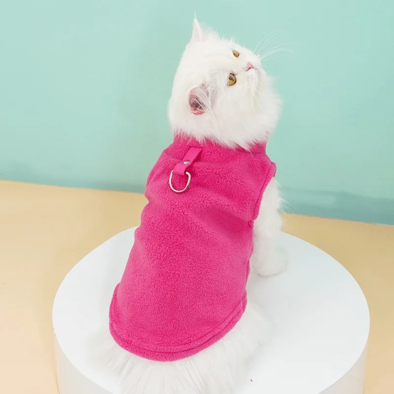 Cozy Fleece Dog Hoodie – Warm Jacket for Small Pets