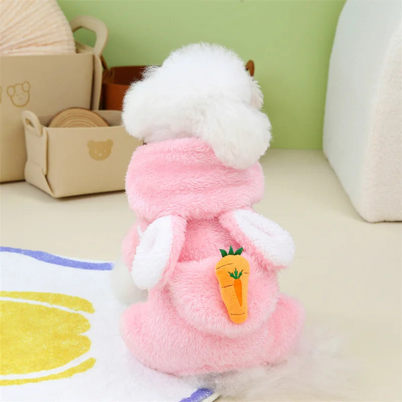 Winter Warm Fleece Pet Dog Jumpsuit – Cozy Style for Small & Medium Pets